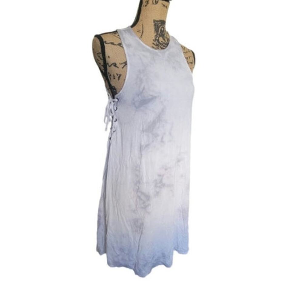 XS AEO tie dye gray and white sleeveless mini dress